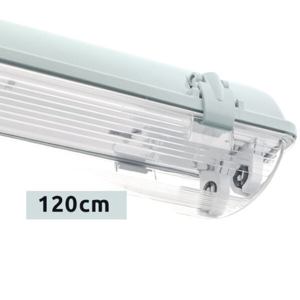 Armadura estanque LINESTA IP65 2xG13 T8 LED 150cm C.156xL.11,5xAlt.9,0cm cinzento - Image 2