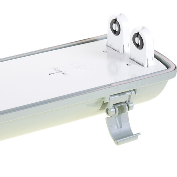 Armadura estanque LINESTA IP65 2xG13 T8 LED 150cm C.156xL.11,5xAlt.9,0cm cinzento - Image 3