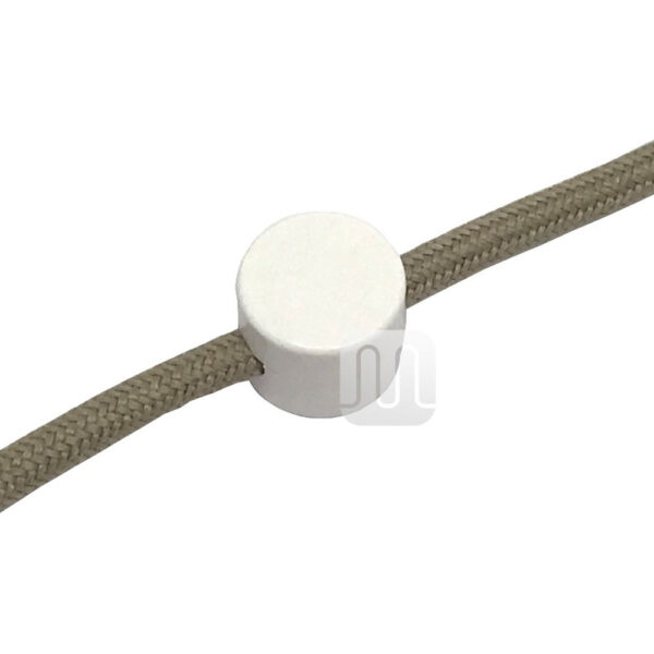 Isolador guia redondo em plástico branco - Image 2
