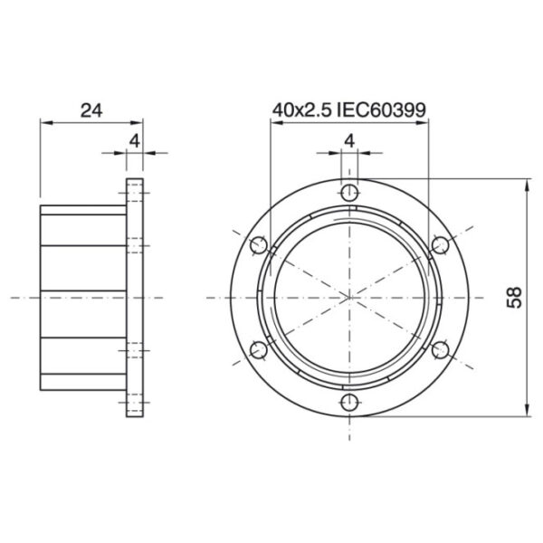 Anilha de abat-jour branca para suporte E27 roscado, em baquelite - Image 2