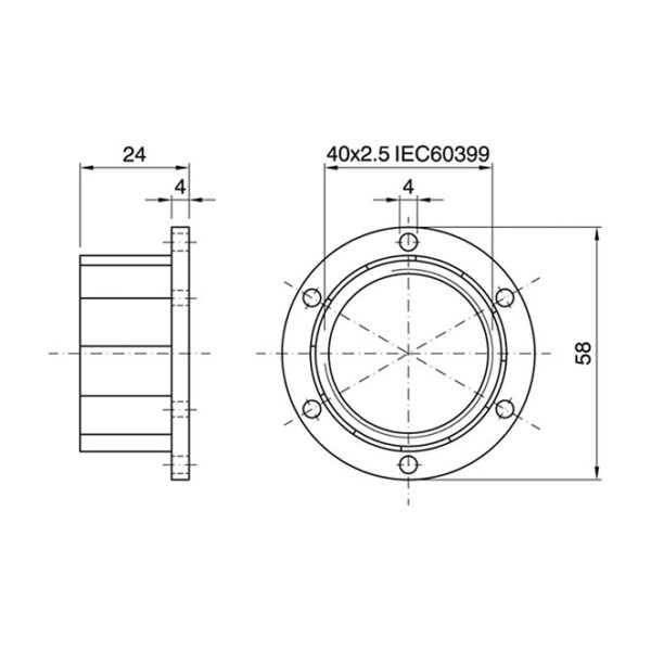 Anilha de abat-jour dourada para suporte E27 roscado, em baquelite - Image 2