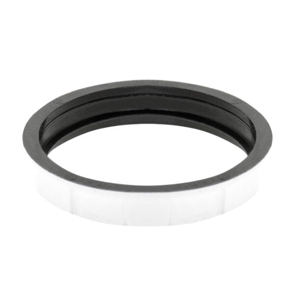Anilha de abat-jour pintada de branco p/suporte E27 roscado Alt8, 5mm D.46, 4mm, resina termoplástic - Image 3