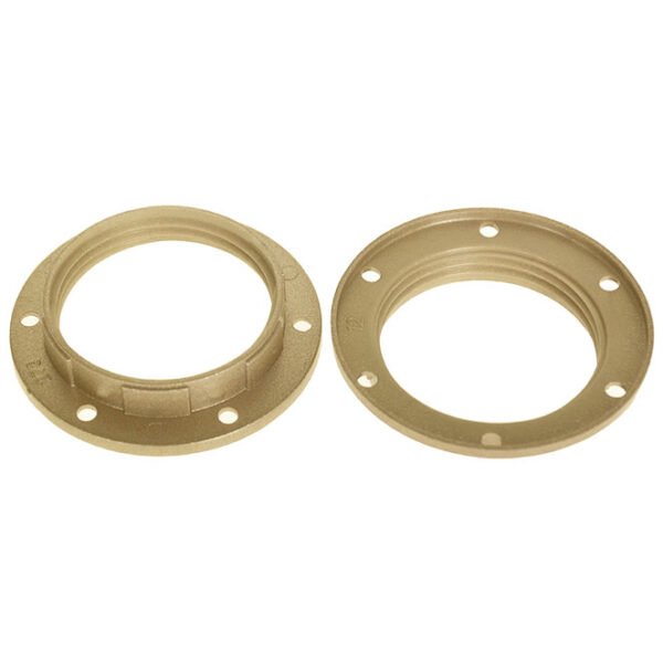 Anilha de abat-jour dourada brilante para suporte E27 roscado Alt.12mm D.57mm, em resina termoplásti - Image 2