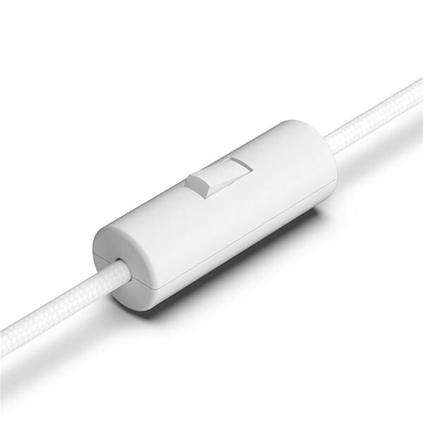 Interruptor de mão unipolar cilíndrico branco, em resina termoplástica - Image 2