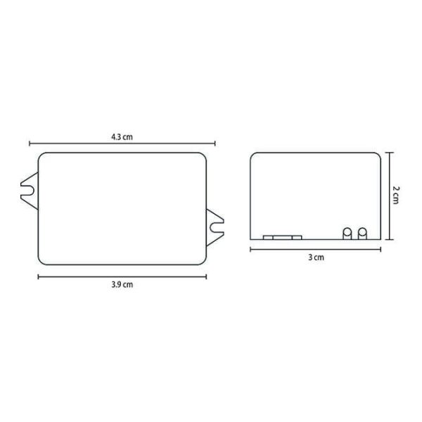 Transformador de corrente constante AC/DC 350mA (Driver) para LED 3W IP66, em plástico - Image 2