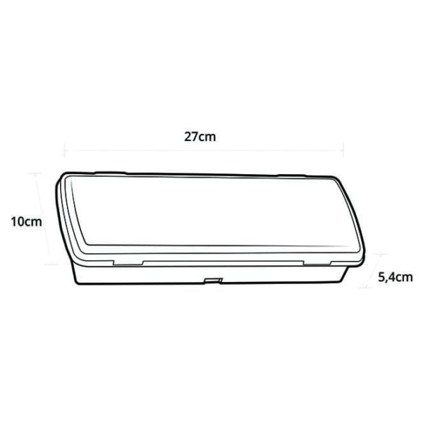 Luz de emergência KALANI mista IP65 1x4,4W LED 400lm 4000K C.27xL.10xAlt.5,4cm Branco - Image 2