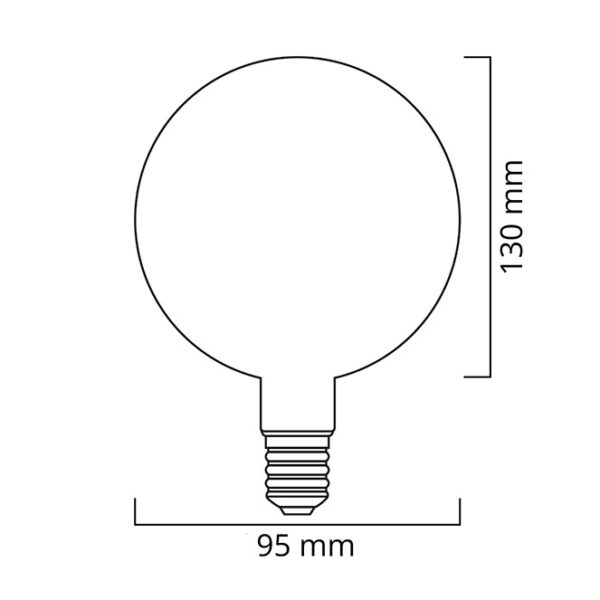 Lâmpada E27 (grosso) Globo CLASSIC TOPLED D95 4W 2700K 400lm Bronze-A++ - Image 2
