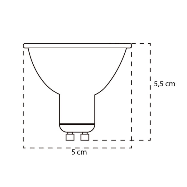 Lâmpada GU10 VALUE LED 8W 3000K 800lm 160cd 100° Fosca - A+ - Image 2