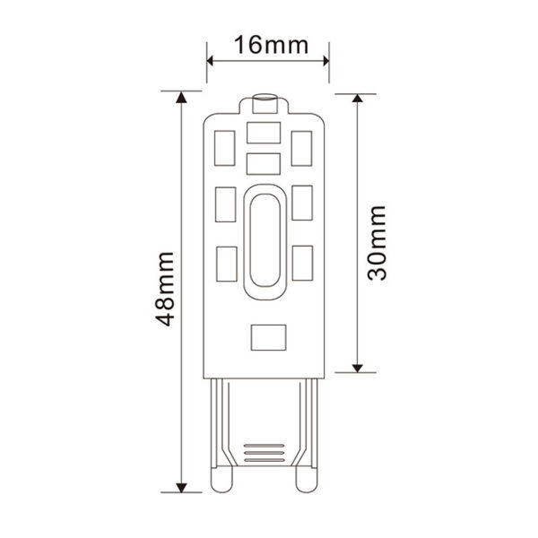Lâmpada G9 LED 3W 2800K 300lm 360° - A+ - Image 2