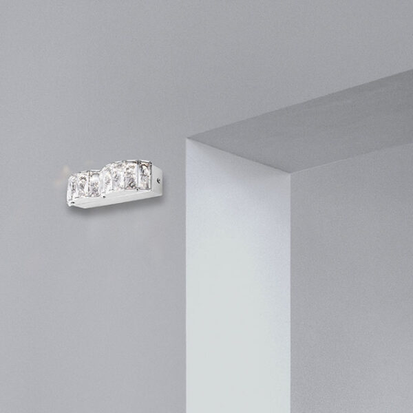 Aplique ZURIQUE 1x8W LED 690lm 4000K C.22xL.9xAlt.5cm Cromado - Image 2