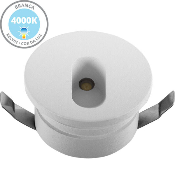 Foco de encastrar DIRAME redondo fixo IP65 1W LED 60lm 4000K Alt.0,4xD.4,5cm branco - Image 3