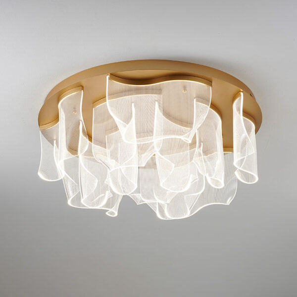 Plafond CLAIRE 160W LED Alt.32.xD.70cm dourado - Image 2