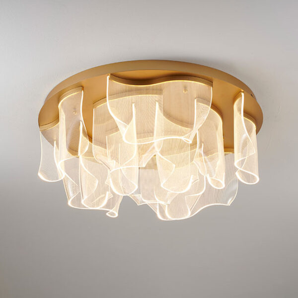 Plafond CLAIRE 160W LED Alt.32.xD.70cm dourado - Image 3