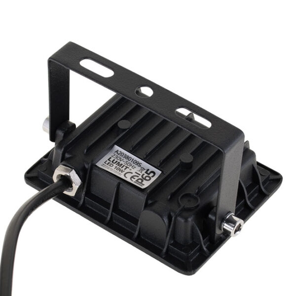 Projector TUMUT IP65 10W LED 750lm 6400K C.11,2xL.2,6xAlt.8,2cm Preto - Image 3