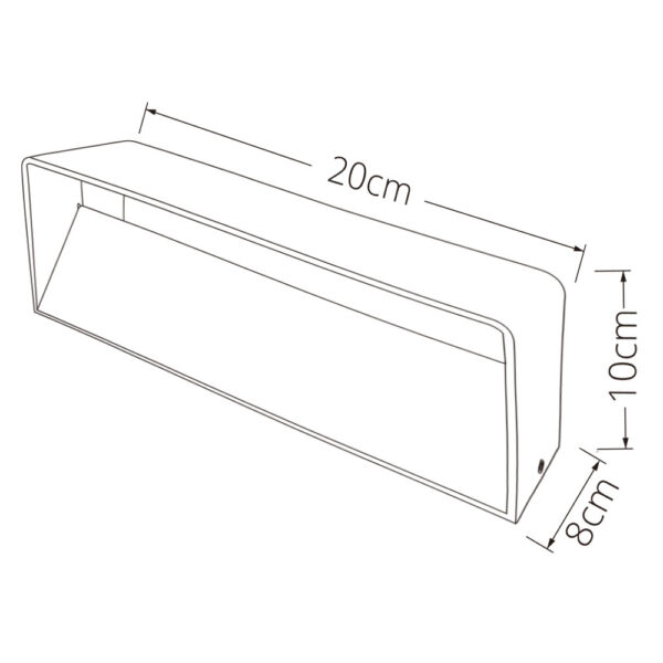 Aplique ETEL 6W LED 520lm 4000K C.20xL.8xAlt.10cm branco - Image 2
