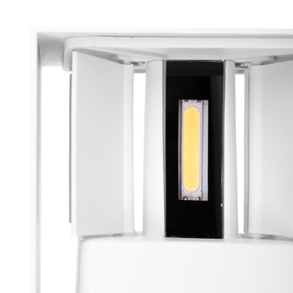 Aplique SOR IP65 2x5W LED 800lm 6500K C.10xL.10xAlt.10cm branco - Image 2