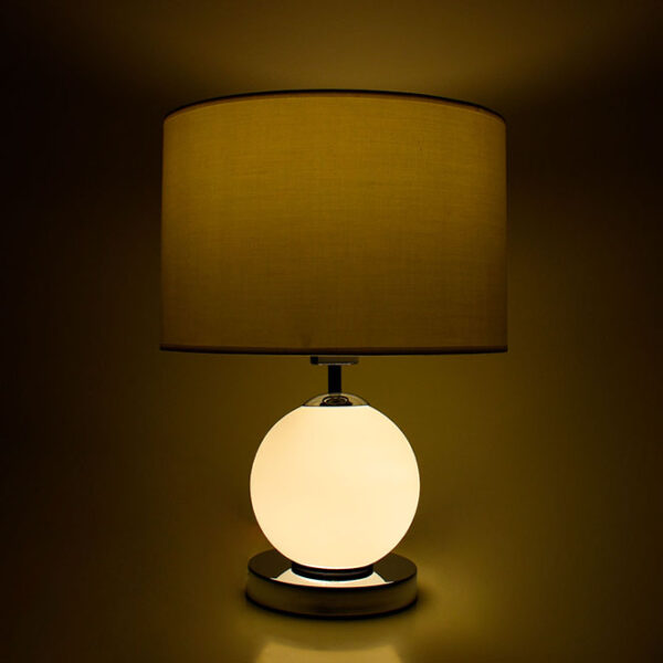 Base para candeeiro de mesa VALONGO 1xE27+1x5W LED 4000K Alt.28.xD.15cm cromado - Image 3