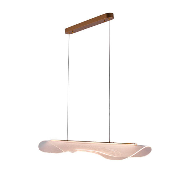 Suspensão CORALINA 88W LED 7920lm 3200/4000/6000K C.100xL.26xAlt.Reg. cm Dourado - Image 3