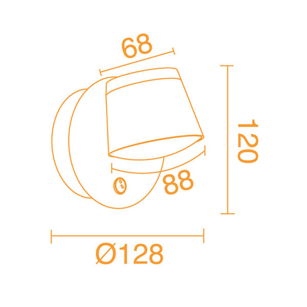 Aplique MYRIAM 10W LED 625lm 3000K C.12xL.12,8xAlt.12cm branco - Image 3