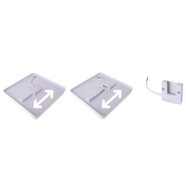 Plafond BISMUTO quadrado 1x24W LED 2160lm 4000K C.18xL.18xAlt.3,5cm Branco - Image 2