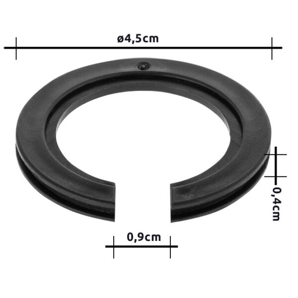 Adaptador preto de plástico de suporte de lâmpada E14 para encaixe de abat-jour E27 0,4xD.4,5cm - Image 2