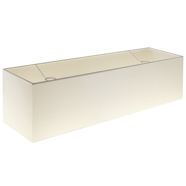 Abat-jour ESPANHOL rectangular com encaixe E14 C.75xL.20xAlt.20cm bege - Image 2