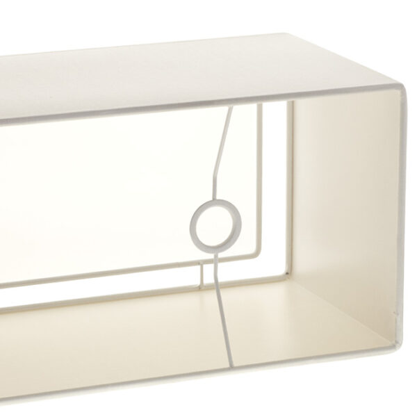 Abat-jour ESPANHOL rectangular com encaixe E14 C.75xL.20xAlt.20cm bege - Image 3