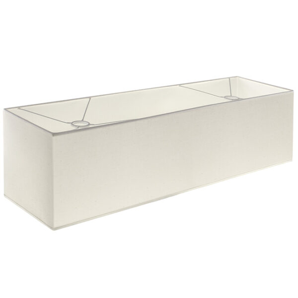 Abat-jour ESPANHOL rectangular com encaixe E14 C.75xL.20xAlt.20cm natural (cru) - Image 2