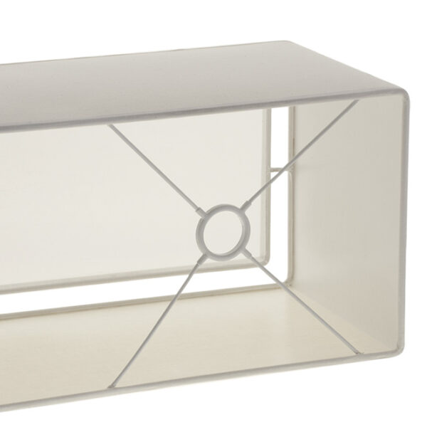 Abat-jour ESPANHOL rectangular com encaixe E14 C.75xL.20xAlt.20cm natural (cru) - Image 3