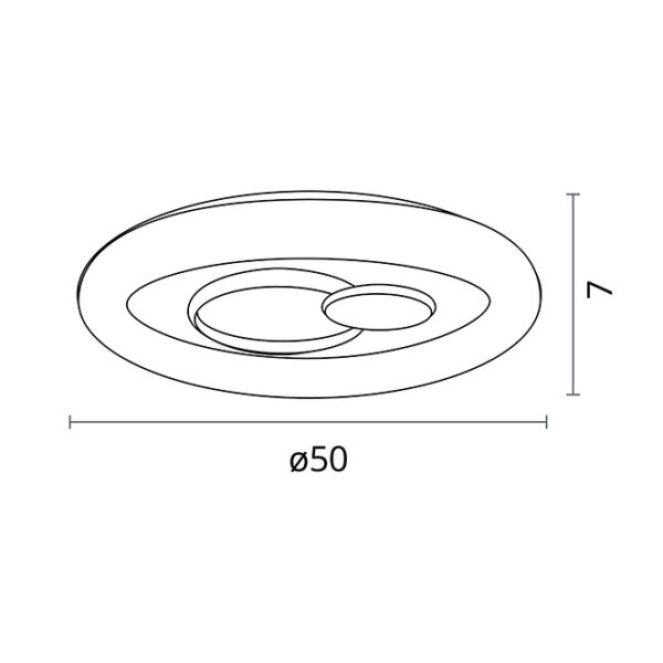 Plafond HERSA 116W LED 3000-4000-6500K branco - Image 2