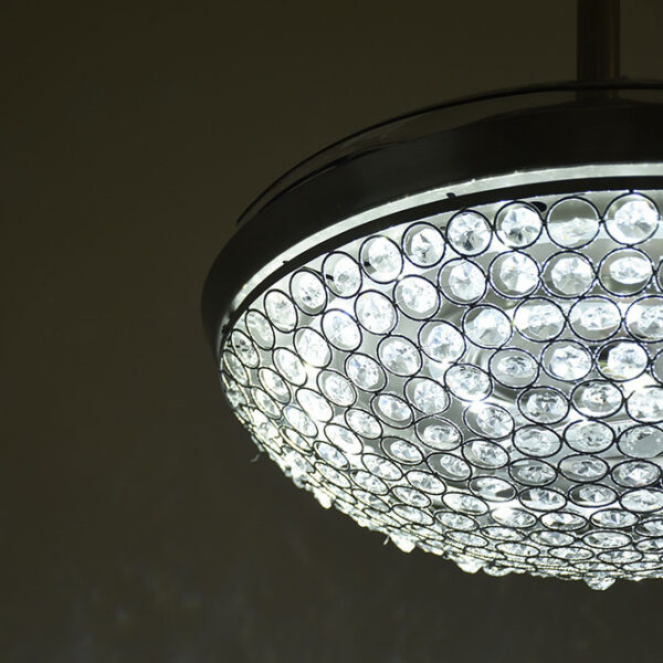 Ventoinha de tecto VERMONT níquel, 4 palas retráteis, 72W LED 3000|4000|6000K, Alt.45xD.108/50cm - Image 3