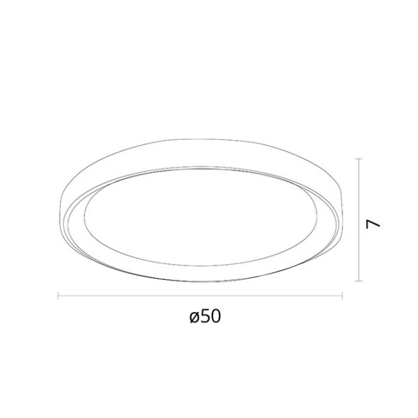Plafond KIGALI 48W LED 3000-4000-6000K branco/dourado - Image 3