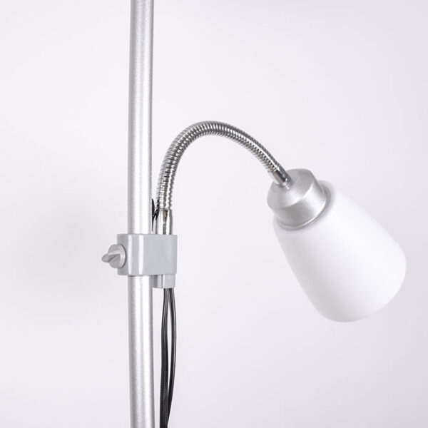 Candeeiro de pé VARESE com braço de leitura (1+1)xE27 Alt.178xD.28cm prata - Image 2