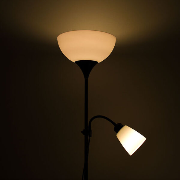 Candeeiro de pé VARESE com braço de leitura (1+1)xE27 Alt.178xD.28cm prata - Image 3