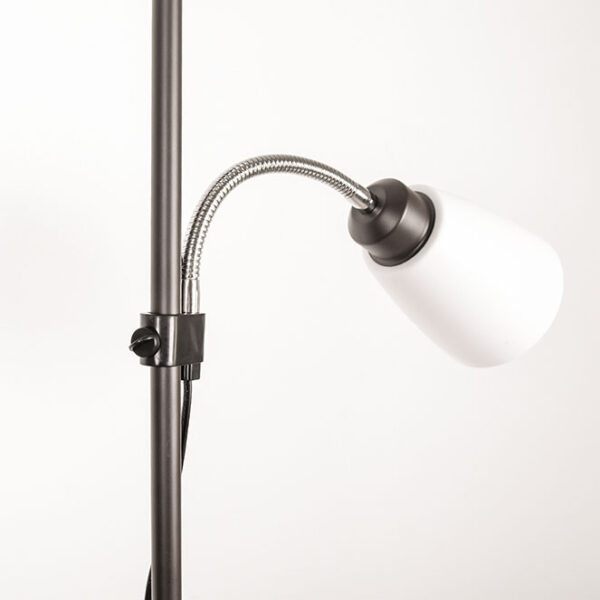 Candeeiro de pé VARESE com braço de leitura (1+1)xE27 Alt.178xD.28cm castanho - Image 2