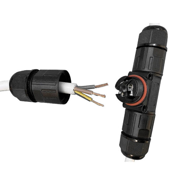 Ligador estanque preto em forma de T, 3x1.0-2.5mm2 450V/24A IP68 110°C - Image 3