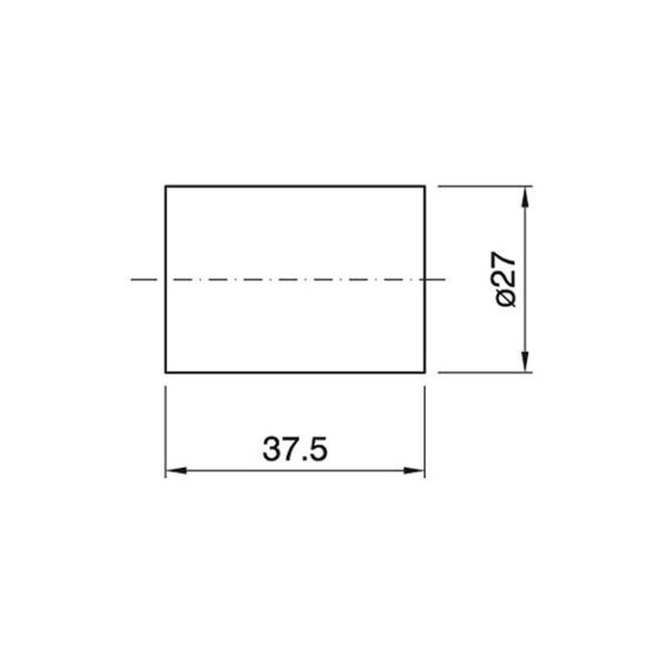 Camisa branca lisa para suporte E14 de 3-peças, em resina termoplástica - Image 2