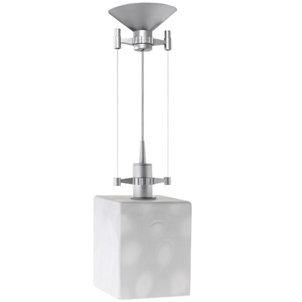 Suspensão HERNER quadrado 1xE14 C.12xL.12xAlt.Reg.cm Vidro Branco - Image 2