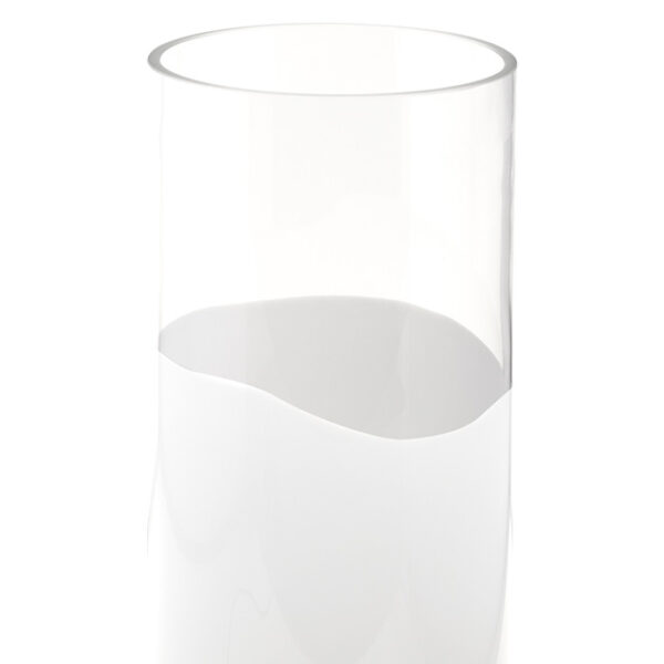 Candeeiro de mesa HERNER 1xE27 Alt.37xD.27cm Vidro Castanho/Branco - Image 3