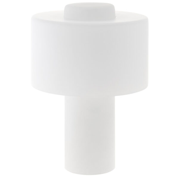 Candeeiro de mesa HERNER 1xE14 Alt.35xD.18cm Vidro Branco/Transparente - Image 2