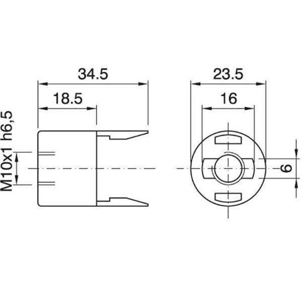 Capa branca de encaixe para suporte E14 vela de 2-peças, em resina termoplástica - Image 2