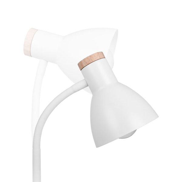 Candeeiro de pé ARGOS 1xE27 Alt.155xD.22cm Branco/Madeira - Image 2
