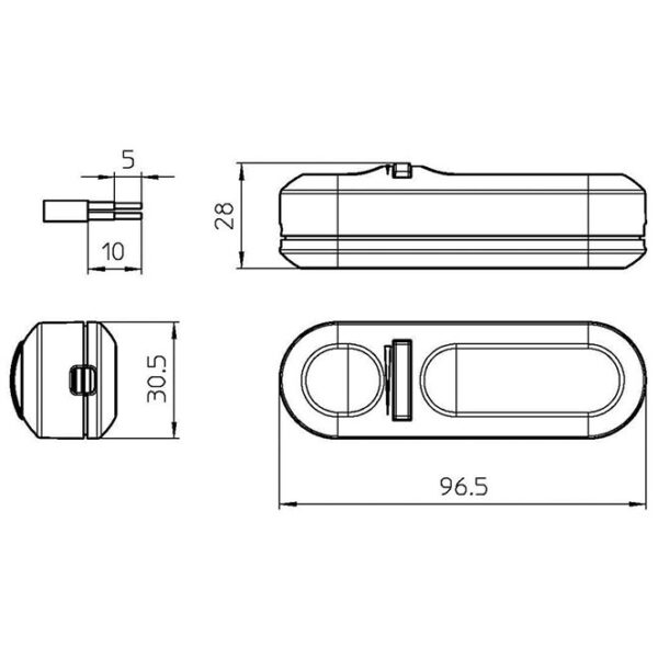 Regulador de mão com botão de pressão 4-25W LED Ret | 4-150W INC | 11-25W CFL, preto - Image 2