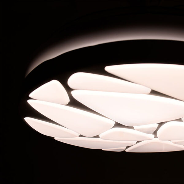 Ventoinha de tecto MARTE branca, 4 palas retráteis, 72W LED 3000|4000|6000K, Alt.35xD.108/50cm - Image 3