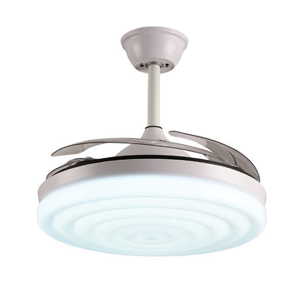Ventoinha de tecto ARCOS branca, 4 palas retráteis, 72W LED 3000|4000|6000K, APP, Alt.35xD.108/50cm - Image 2