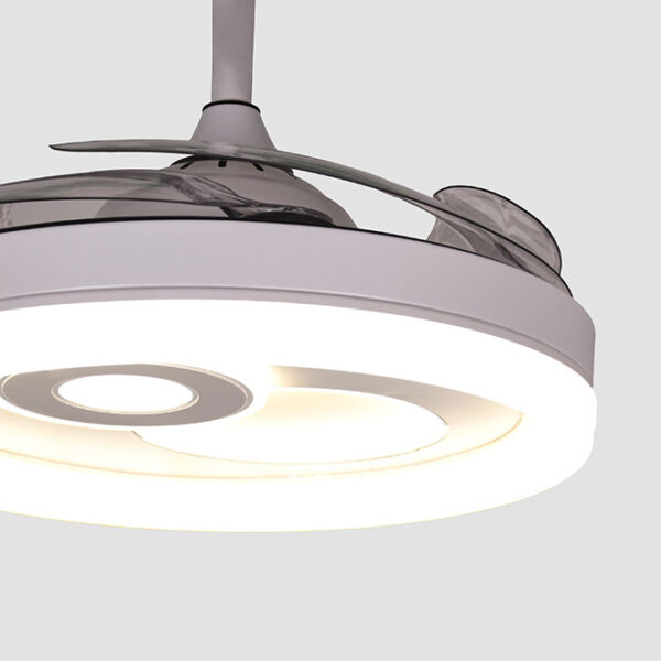 Ventoinha de tecto LUNA branca, 4 palas retráteis, 72W LED 3000|4000|6000K, Alt.35xD.108/50cm - Image 2