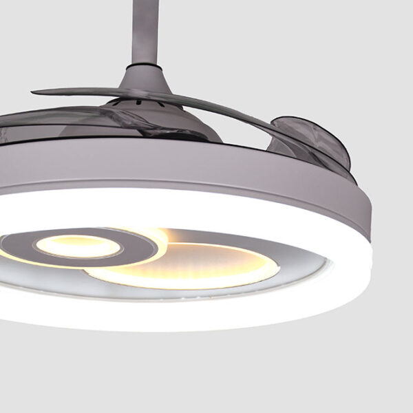 Ventoinha de tecto LUNA branca, 4 palas retráteis, 72W LED 3000|4000|6000K, Alt.35xD.108/50cm - Image 3
