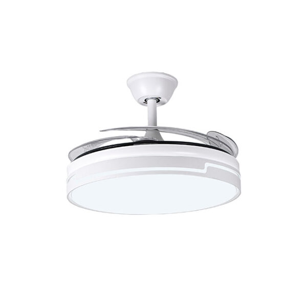 Ventoinha de tecto ROBIN branca, 4 palas retráteis, 72W LED 3000|3500|6500K, Alt.35xD.107/50cm - Image 3