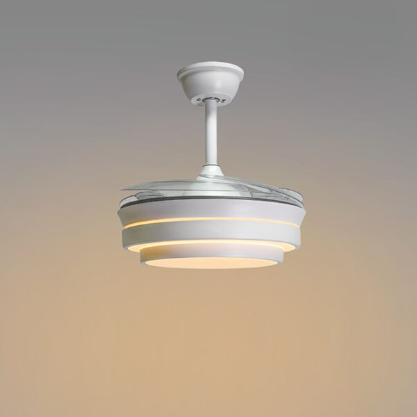 Ventoinha de tecto SELENE MINI branco, 4 palas retráteis, 48W LED 3000|4000|6000K, Alt.35xD.91/40cm - Image 3