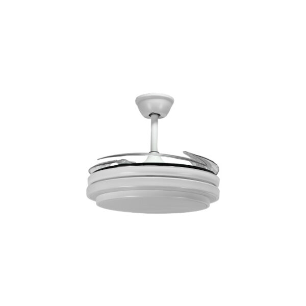 Ventoinha de tecto SELENE branco, 4 palas retráteis, 72W LED 3000|4000|6000K, Alt.35xD.108/50cm - Image 2